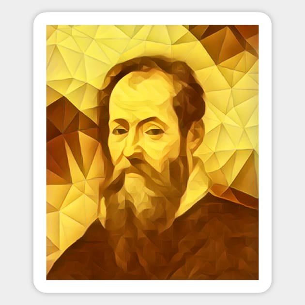 Giorgio Vasari Golden Portrait | Giorgio Vasari Artwork 9 Sticker by JustLit